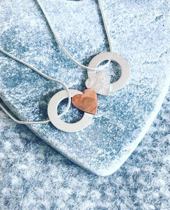 Silver Washer Necklace / mwclus washer
